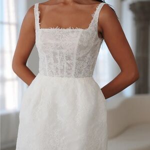 Untamed Petals Camille White Lace Dress